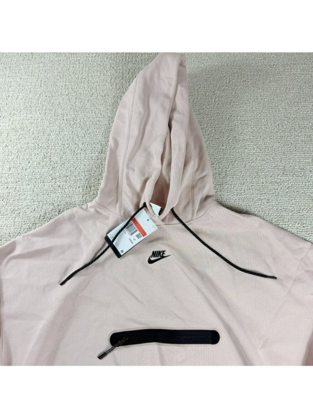 Nike Sportswear Tech Fleece Oversized Cropped Hoodie Pink Women's Size Large - Picture 2 of 7